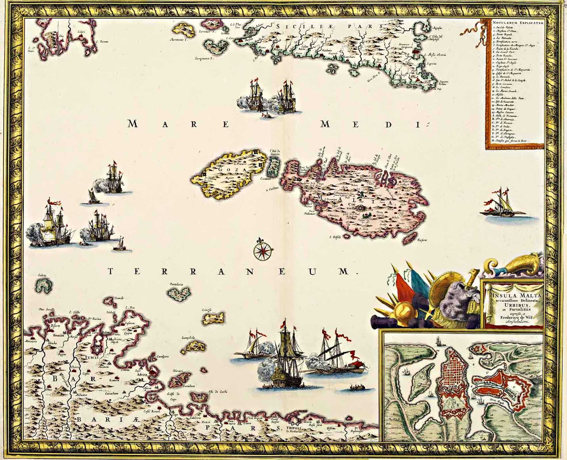 Malta-Sicily map by de Wit (1670-1680) Malta-Sicily map by de Wit (1670-1680)